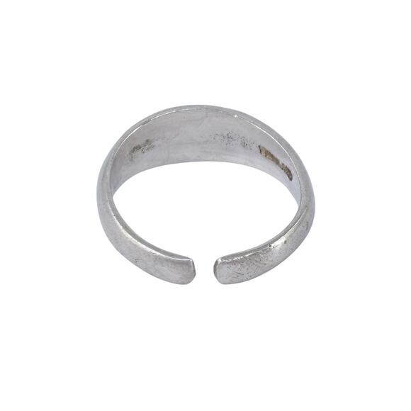 Domed Open Back Toe Ring | Vintage Thai Sterling Silver 925 | Size 4 - Picture 6 of 12